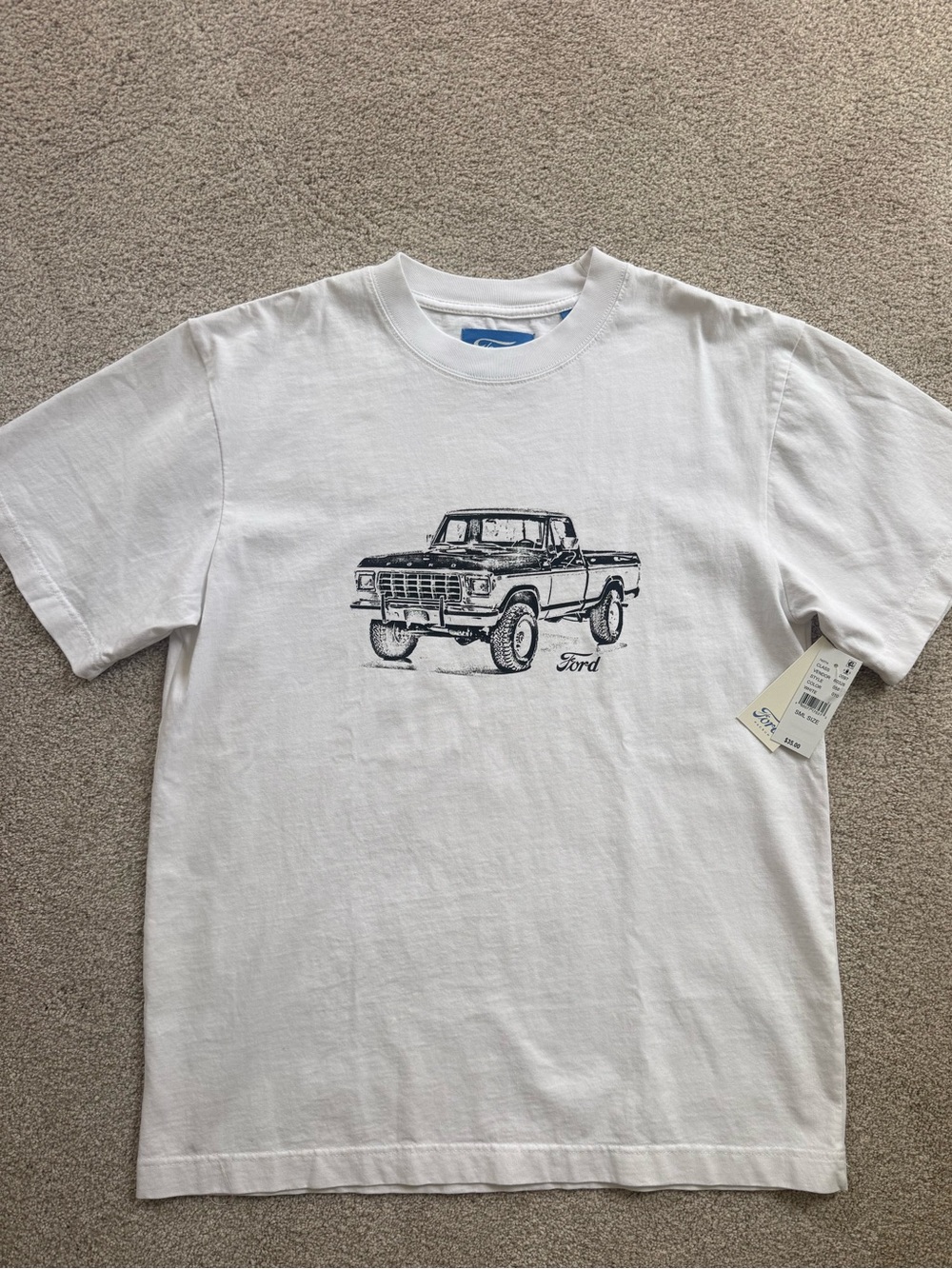 PacSun White Ford Truck Graphic Tee